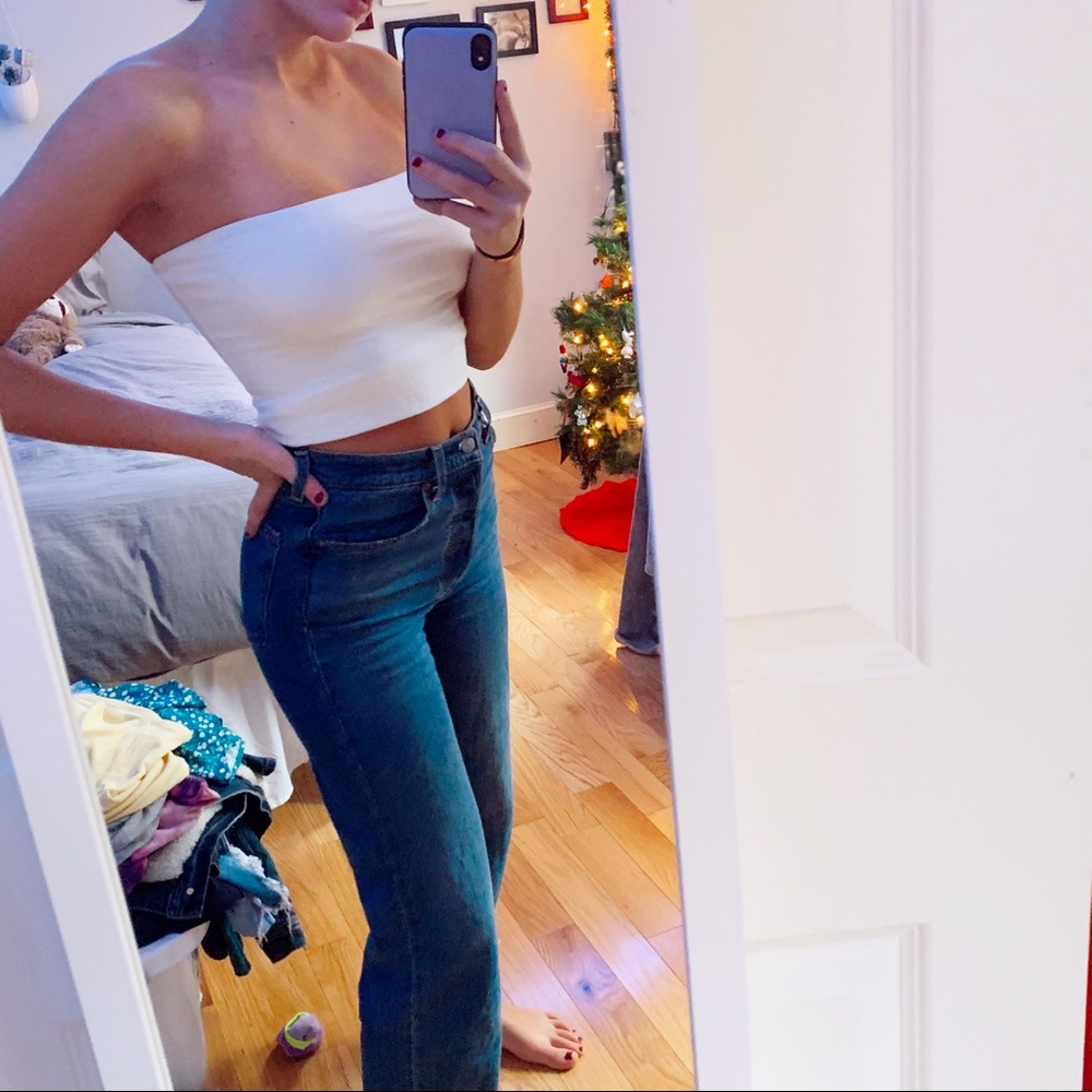 American Eagle White Tube Top